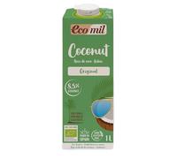 EcoMil - Bebida Vegetal Coco, Bebida de Coco con Jarabe de Agave, Original Calcium, Calcio Añadido, Leche Vegetal Edulcorada con Jarabe de Arce, Sabor a Coco - 1L
