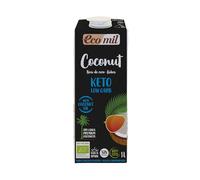Ecomil - Bebida Vegetal de Coco Eco, Pack 6 x 1 Litro, Sin Gluten, Sin Azúcares Añadidos, Apta para Dietas Keto y Veganas, Sin Aditivos