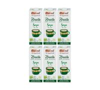 Ecomil - Bebida Vegetal de Soja Barista Bio, Pack 6 x 1 L, Sin Lactosa, Ecológica, Vegana, Bajo en Azúcares, Espuma Perfecta, Sabrosa, Ideal para Cafés