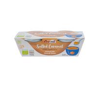 Ecomil - Postre Salted Caramel Bio 2 x 125 g, Vegano, Sin Lactosa ni Azúcares Añadidos, Con Coco y Anacardo, Postre Vegetal Ecológico con Sabor Caramelo Salado Natural