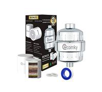 Ecomky Filtro Ducha Antical - Set 2 Cartuchos con Vitamina C - Filtro Agua Ducha - Protege Piel y Cabello y Alivia sus Picores - Reduce Cal y Cloro - Elimina Metales Pesados - Shower Filter - KDF