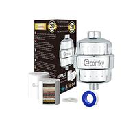 Ecomky Filtro Ducha Antical - Set 2 Cartuchos con Vitamina C - Filtro Agua Ducha - Protege Piel y Cabello y Alivia sus Picores - Reduce Cal y Cloro - Elimina Metales Pesados - Shower Filter - KDF