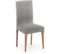 ECOMMERC3 | 2 Fundas de Silla de Tejido Jacquard Bielástico - Fundas Silla Gris Claro Súper Elásticas, Transpirables y Ajustables