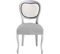 ECOMMERC3 | 2 Fundas Silla Universal y Versátil - Funda Silla Color Gris Perla Protector Fácil de Colocar para Respaldo, Asiento y Brazos