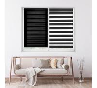 ECOMMERC3 | Estor Enrollable Noche y Día Sin Taladrar Tamaño 37x180 - Estor Easyfix SIN Herramientas Tamaño Tela 34x175 - Estor Noche y Día Negro