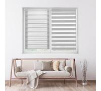 ECOMMERC3 | Estor Enrollable Noche y Día Sin Taladrar Tamaño 40x150 - Estor Easyfix SIN Herramientas Tamaño Tela 37x145 - Estor Noche y Día Gris Plata