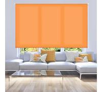 ECOMMERC3 | Estor Enrollable Translúcido Liso 80x175 Ancho x Alto - Estor Enrollable Medida Tela 77x170 - Estor Fácil Instalación a Pared o Techo - Estor Naranja