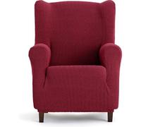 ECOMMERC3 | Funda Bielástica para Sillón Orejero Súper Elástico - Funda Sillón Orejero Color Burdeos Adaptable, Transpirable y Fácil de Colocar con Espumas de Sujeción y Gomas