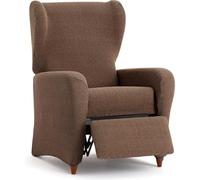 ECOMMERC3 | Funda Bielástica para Sillón Relax Súper Elástico - Funda Sillón Relax Color Marrón Adaptable, Transpirable y Fácil de Colocar con Espumas de Sujeción y Gomas