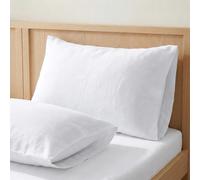 ECOMMERC3 | Funda de Almohada 45x85 Cm Pack 2 100% Algodón - Funda Almohada Color Blanco Suavidad y Frescura para un Descanso Transpirable, Hipoalergénica y Duradera