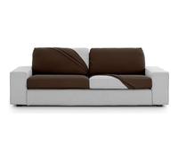 ECOMMERC3 | Funda de Asiento para Sofá Bielástica Talla L - Funda Silla Color Marrón Ajuste, Fácil de Poner y Quitar con Gomas de Sujeción