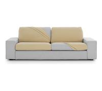 ECOMMERC3 | Funda de Asiento para Sofá Bielástica Talla M - Funda Silla Color Beige Ajuste, Fácil de Poner y Quitar con Gomas de Sujeción