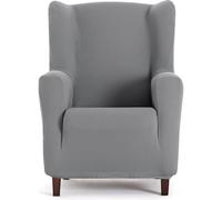 ECOMMERC3 | Funda de Sillón Orejero Bielástica Transpirable Ajuste Antideslizante - Funda Sillón Orejero Protección Completa contra Desgaste, Fácil de Poner y Quitar Color Gris