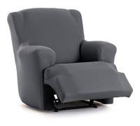 ECOMMERC3 | Funda de Sillón Pies Juntos Relax Bielástica de Una Sola Pieza - Funda Sofá Pies Juntos Relax Color Gris Oscuro Ajuste Espumas de Sujeción