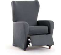 ECOMMERC3 | Funda de Sillón Relax Bielástica de 4 Piezas Ajuste, Protección Completa contra Desgaste - Funda Sillón Color Gris Oscuro Transpirable y Fácil de Colocar, Apariencia de Tapizado