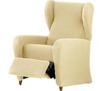 ECOMMERC3 | Funda de Sillón Relax Bielástica en 4 Piezas, Transpirable y Fácil de Instalar - Funda Sillón Relax Color Beige Protección Completa y Renovación Estilo Tapizado