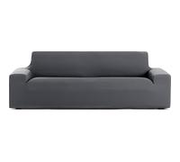 ECOMMERC3 | Funda de Sofá Bielástica Transpirable Tamaño 4 Plazas - Funda Sofá Ajuste Antideslizante Color Gris Oscuro Fácil de Colocar y Quitar, Incluye Espumas de Sujeción