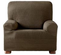 ECOMMERC3 | Funda de Sofá Elástica Jacquard Tamaño 1 Plaza Ajuste Universal y Transpirable - Funda Sofá Color Marrón Protección Antidesgaste Diseño Antideslizante con Banda Elástica