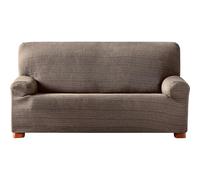 ECOMMERC3 | Funda de Sofá Elástica Jacquard Tamaño 3 Plazas Ajuste Universal y Transpirable - Funda Sofá Color Marrón Protección Antidesgaste Diseño Antideslizante con Banda Elástica