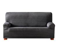 ECOMMERC3 | Funda de Sofá Elástica Jacquard Tamaño 3 Plazas Ajuste Universal y Transpirable - Funda Sofá Color Gris Oscuro Protección Antidesgaste Diseño Antideslizante con Banda Elástica