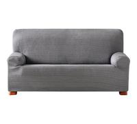 ECOMMERC3 | Funda de Sofá Elástica Jacquard Tamaño 3 Plazas Ajuste Universal y Transpirable - Funda Sofá Color Gris Protección Antidesgaste Diseño Antideslizante con Banda Elástica