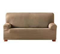 ECOMMERC3 | Funda de Sofá Elástica Jacquard Tamaño 3 Plazas Ajuste Universal y Transpirable - Funda Sofá Color Taupe Protección Antidesgaste Diseño Antideslizante con Banda Elástica