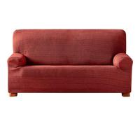 ECOMMERC3 | Funda de Sofá Elástica Jacquard Tamaño 4 Plazas Ajuste Universal y Transpirable - Funda Sofá Color Burdeos Protección Antidesgaste Diseño Antideslizante con Banda Elástica