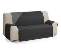 ECOMMERC3 | Funda para Sofá 3 Plazas Tacto Extrasuave - Funda Sofá Ajustable con Acolchado Color Antracita/Negro - Funda Sofá Reversible