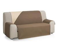 ECOMMERC3 | Funda para Sofá 3 Plazas Tacto Extrasuave - Funda Sofá Ajustable con Acolchado Color Beige/Marrón - Funda Sofá Reversible