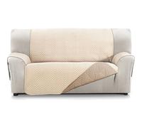 ECOMMERC3 | Funda para Sofá 4 Plazas Tacto Extrasuave - Ajustable con Acolchado Color Beige/Cuero - Reversible