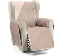 ECOMMERC3 | Funda sillón 1 Plaza/Relax Acolchada Impermeable y Antideslizante - Funda Sillón Reversible Color Lino/Cuero Protector sillón Ideal Mascotas, niños y Uso Diario
