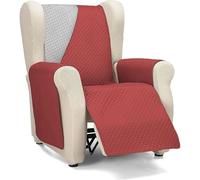 ECOMMERC3 | Funda Sillón 1 Plaza/Relax Confort Máximo y Ajuste Completo - Funda para Sillón 1 Plaza y Sillón Relax Color Rojo/Gris