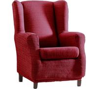 ECOMMERC3 | Funda Sillón Orejero Elástica de Jacquard, Transpirable y Antidesgaste - Funda Sillón Orejero Color Burdeos Fácil de Poner y Quitar, Diseño Estilo Tapizado