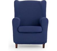 ECOMMERC3 | Funda Sillón Orejero Universal y Versátil - Funda Sillón Color Azul Protector Fácil de Colocar para Respaldo, Asiento y Brazos