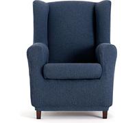 ECOMMERC3 | Funda Sillón Orejero Universal y Versátil - Funda Sillón Color Azul Protector Fácil de Colocar para Respaldo, Asiento y Brazos