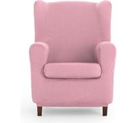 ECOMMERC3 | Funda Sillón Orejero Universal y Versátil - Funda Sillón Color Rosa Protector Fácil de Colocar para Respaldo, Asiento y Brazos