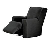 ECOMMERC3 | Funda Sillón Pies Juntos Relax Elástica de Jacquard - Funda Sillón Gris Oscuro Ajuste Sola Pieza, Transpirable y Antidesgaste, Fácil de Poner y Quitar