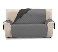ECOMMERC3 | Funda sofá 2 plazas de 110 cm Acolchada Antideslizante - Funda Sofá Reversible Color Antracita/Negro Protector Ideal contra Manchas, Mascotas, Polvo y Desgaste Diario