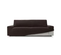 ECOMMERC3 | Funda Sófa 2 Plazas Súper Elástica Tacto Suave Fabricada 100% en España - Funda Sofá Color Marron Incluye Barritas de Espuma para Ajuste