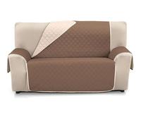 ECOMMERC3 | Funda sofá 3 plazas de 150 cm Acolchada Antideslizante - Funda Sofá Reversible Color Beige/Marrón Protector Ideal contra Manchas, Mascotas, Polvo y Desgaste Diario