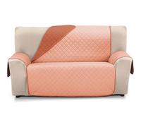 ECOMMERC3 | Funda sofá 4 plazas XL de 220 cm Acolchada Antideslizante - Funda Sofá Reversible Color Teja/Coral Protector Ideal contra Manchas, Mascotas, Polvo y Desgaste Diario