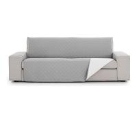 ECOMMERC3 | Funda Sofá Acolchada y Reversible 3 Plazas - Funda Sofá Gris Protector de Sofá Premium, Ajuste, Material Resistente y Elegante