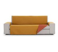 ECOMMERC3 | Funda Sofá Acolchada y Reversible 3 Plazas - Funda Sofá Mostaza Protector de Sofá Premium, Ajuste, Material Resistente y Elegante