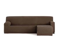 ECOMMERC3 | Funda Sofá Chaiselong Brazo Corto Derecha Universal y Versátil - Funda Sofá Chaiselongue Color Marrón Protector Fácil de Colocar para Respaldo, Asiento y Brazos