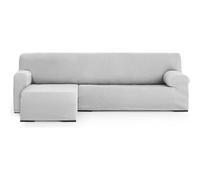 ECOMMERC3 | Funda Sofá Chaiselong Brazo Corto Izquierda Universal y Versátil - Funda Sofá Chaiselongue Color Gris Perla Protector Fácil de Colocar para Respaldo, Asiento y Brazos
