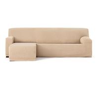 ECOMMERC3 | Funda Sofá Chaiselong Brazo Corto Izquierda Universal y Versátil - Funda Sofá Chaiselongue Color Beige Protector Fácil de Colocar para Respaldo, Asiento y Brazos