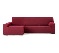 ECOMMERC3 | Funda Sofá Chaiselongue Brazo Largo Izquierda Super Elástica Bielástica - Funda Sofá Chaiselong Color Burdeos con Espumas de Sujeción y Gomas de Ajuste Valido Derecha o Izquierda