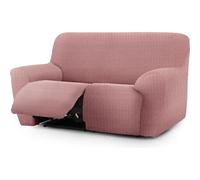 ECOMMERC3 | Funda Sofá Relax Pies Juntos 2x2 Super Elástica Bielástica - Funda Sofá Color Rosa Protector Transpirable, Fácil de Colocar y Quitar, con Espumas de Sujeción y Gomas para Reposapiés