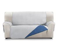 ECOMMERC3 | Funda Sofá Reversible para Sofá 2 Plazas - Funda Sofá Tacto Extrasuave y Máximo Acople Color Gris/Azul