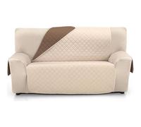 ECOMMERC3 | Funda Sofá Tamaño 3 Plazas Super Ajustable - Funda Sofá 3 Plazas Reversible Color Beige/Marrón Acolchada y Extrasuave 100% Made in Spain
